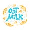 Oat milk hand drawn lettering