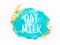 Oat Milk watercolor vector illustration. template for banner, card, poster, print and other design projects.