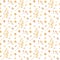 Oat pattern vector. Seamless pattern with oat flakes on white background. hand drawn illustration. Spikes and grains of