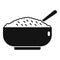 Oatmeal breakfast icon simple vector. Food meal