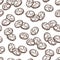 Oatmeal cookies seamless fast food pattern