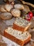 Oatmeal cookies snack and cherry cupcake breakfast