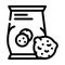 oatmeal cookies snack line icon vector illustration
