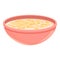 Oatmeal icon cartoon vector. Milk bowl