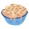 Oatmeal porridge in bowl, natural healthy organic nutrition product. Vector doodle cartoon flat trendy illustration hand