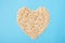 Oats in shape of heart