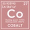 obalt. Transition metals. Chemical Element of Mendeleev\\\'s Periodic Table. 3D illustration