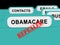 Obamacare Repeal Or Replace American Health Care Reform - 3d Illustration