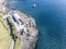 Oban Scotland - May 16 2017: Aerial view of the buildings close to the Puffin dive center