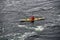 Oban, Scotland, UK, August 27th 2022, Canoe rowing across Loch Etive, a popular outdoor activitiy