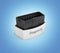 OBD2 wireless car scanner isolated on blue gradient background 3d illustration