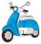 Obe blue moped