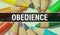 Obedience concept banner with texture from colorful items of education, science objects and 1 september School supplies. obedience