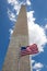 Obelisk with American Flag in National mall, Washington monument