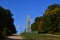 Obelisk in Autumn in the Park at the Historical Castle Rheinsberg, Brandenburg