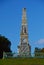 Obelisk in Autumn in the Park at the Historical Castle Rheinsberg, Brandenburg