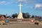 The obelisk in Brzegi near Cracow , where will take place in July 2016 the mass on the occasion of