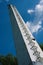 An obelisk crowned with a lantern on the Castle Hill in the city of Braslav. Vitebsk region. Belarus