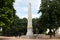 Obelisk in Denis Gardens commemorating victory over Napoleon, Brno, Czechia