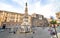 Obelisk Guglia of Immaculate Virgin on Piazza Gesu Nuovo in Napoli, Italy