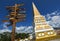 Obelisk in honor of King Pedro IV in Alto da Memoria, in the historic center of Angra do Heroismo city, located on island of Terce