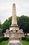 Obelisk of Lions - Copou Park, landmark attraction in Iasi, Romania