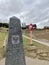 The obelisk and a Polish crest on Trojmezi point, the border between Czech Republic, Slovakia and Poland