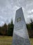 The obelisk and a Slovakia crest on Trojmezi point, the border between Czech Republic, Slovakia and Poland