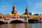 The Oberbaum Bridge in Berlin, Germany