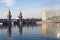 The Oberbaumbrucke bridge at Berlin, Germany