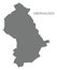 Oberhausen city map grey illustration silhouette shape