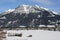 Oberstdorf mountains Alps with snow in winter