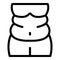 Obese body icon, outline style