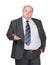 Obese businessman making a point