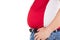 Obese man with unhealthy big protruding belly