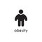 Obese people vector icon logo design template