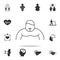 an obese person icon. Detailed set of obesity icons. Premium graphic design. One of the collection icons for websites, web design