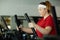 Obese Woman Determined to Lose Weight in Gym