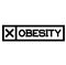 OBESITY black stamp on white