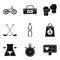 Obesity icons set, simple style