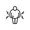 Obesity line icon. Isolated vector element.