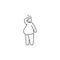 Obesity problems icon. Element of fast food for mobile concept and web apps. Thin line icon for website design and development, a