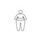 Obesity problems icon. Element of fast food for mobile concept and web apps. Thin line icon for website design and development, a