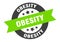 obesity sign. obesity round ribbon sticker. obesity