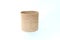 Object, beautiful empty nature straw basket on white background. Object idea for containe many things as laundry, trash, or pot of