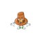 Object brown pilgrim hat with character surprised