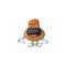 Object brown pilgrim hat with character virtual reality