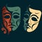 object dramatic theater masks