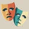 object dramatic theater masks