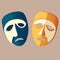 object dramatic theater masks